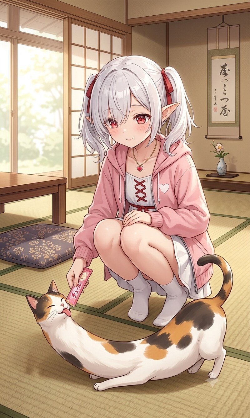 Stunted Blueさんの三毛猫さんとシロネさん