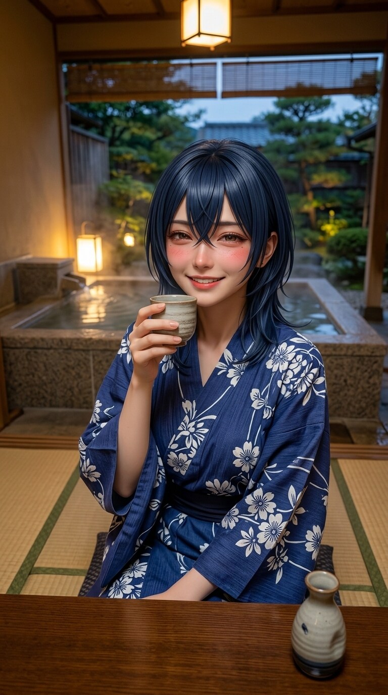 日本酒でほろ酔い
