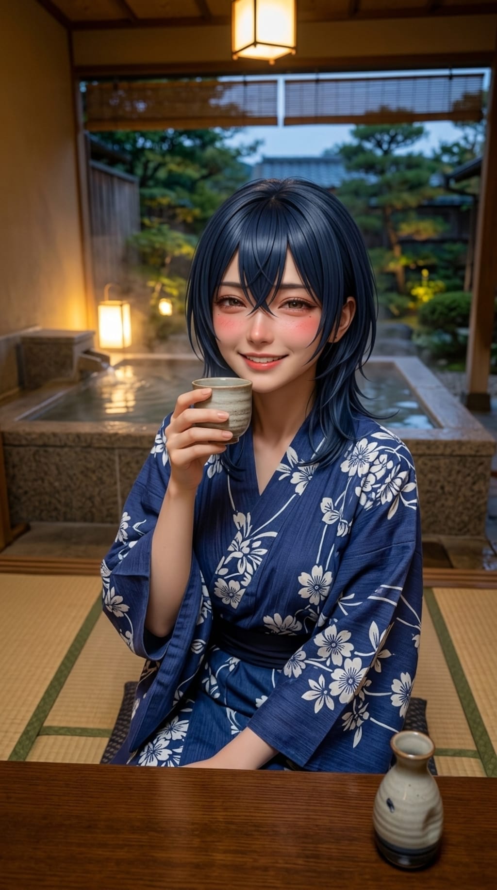 日本酒でほろ酔い