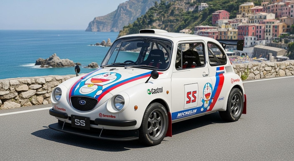 スバル360ドラえもん痛車ラリーカー