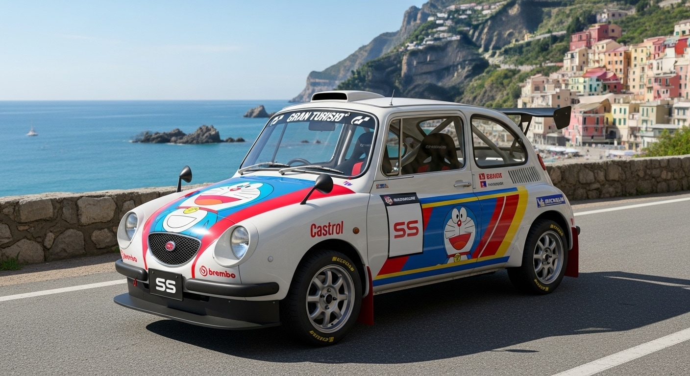 スバル360ドラえもん痛車ラリーカー | の人気AIイラスト・グラビア