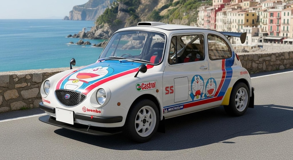 スバル360ドラえもん痛車ラリーカー