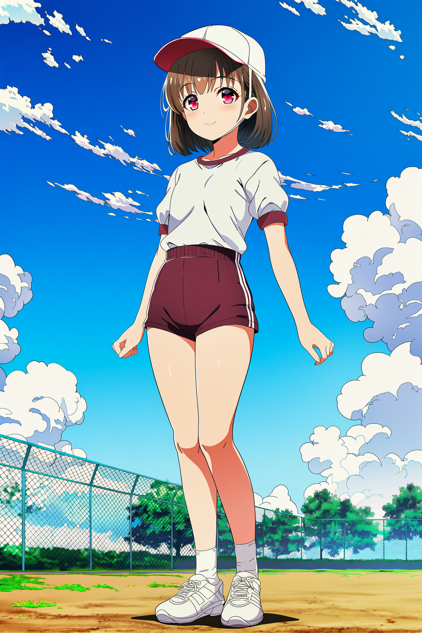 短パン体操着+赤白帽 | の人気AIイラスト・グラビア