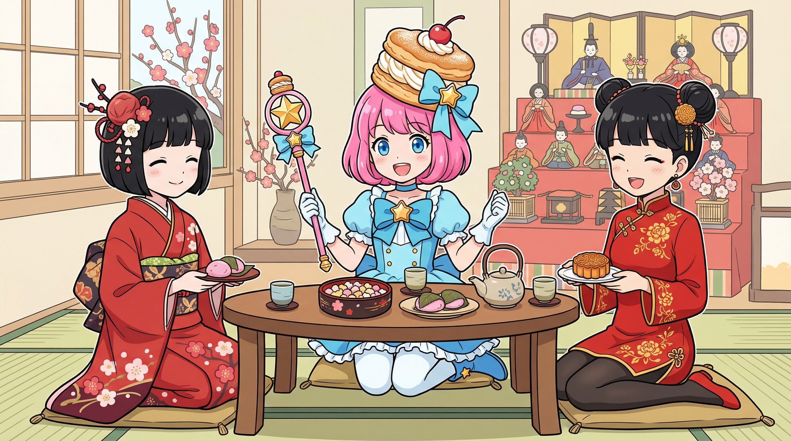 お菓子なひな祭り | の人気AIイラスト・グラビア