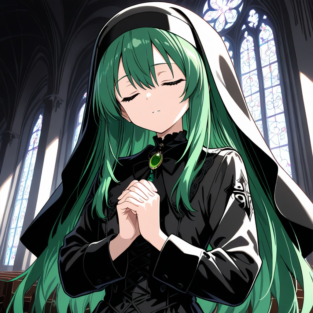 モードな沈黙、深い祈り | の人気AIイラスト・グラビア