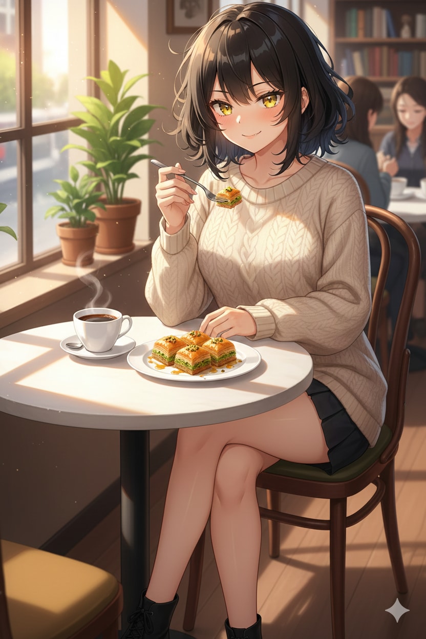 バクラヴァを喰らう美琴ちゃん | の人気AIイラスト・グラビア