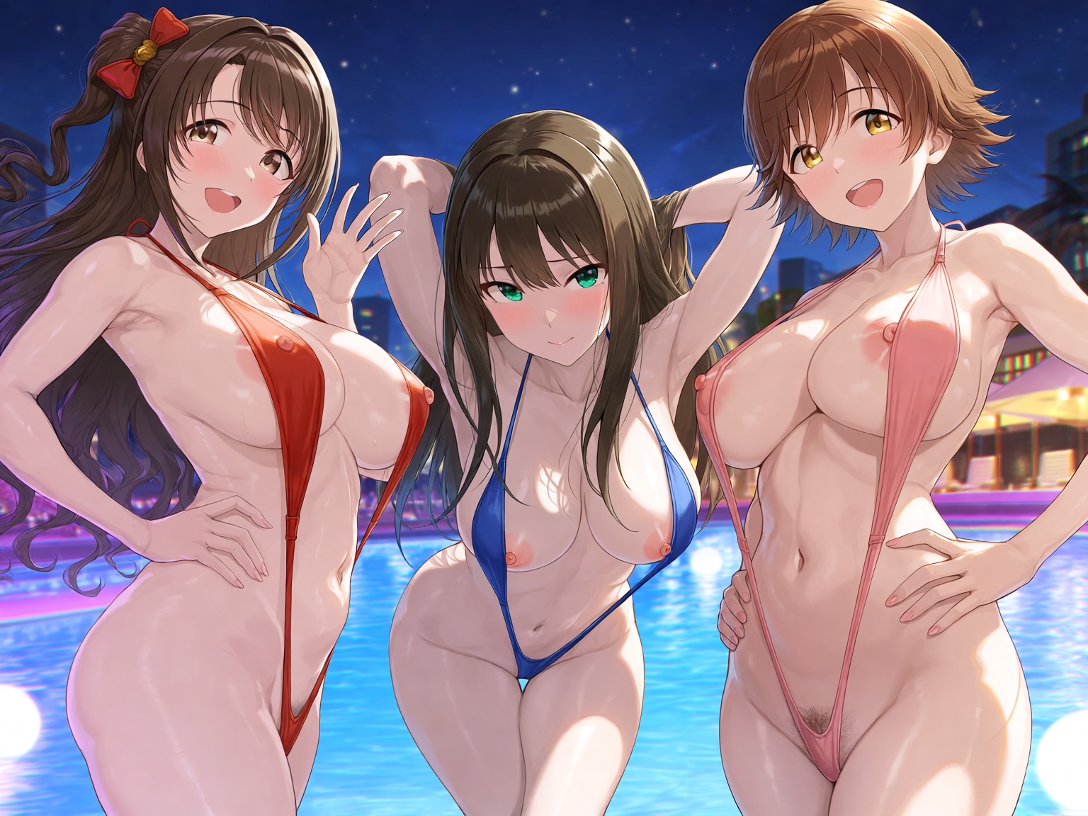 アイドル達のリゾートナイトプール