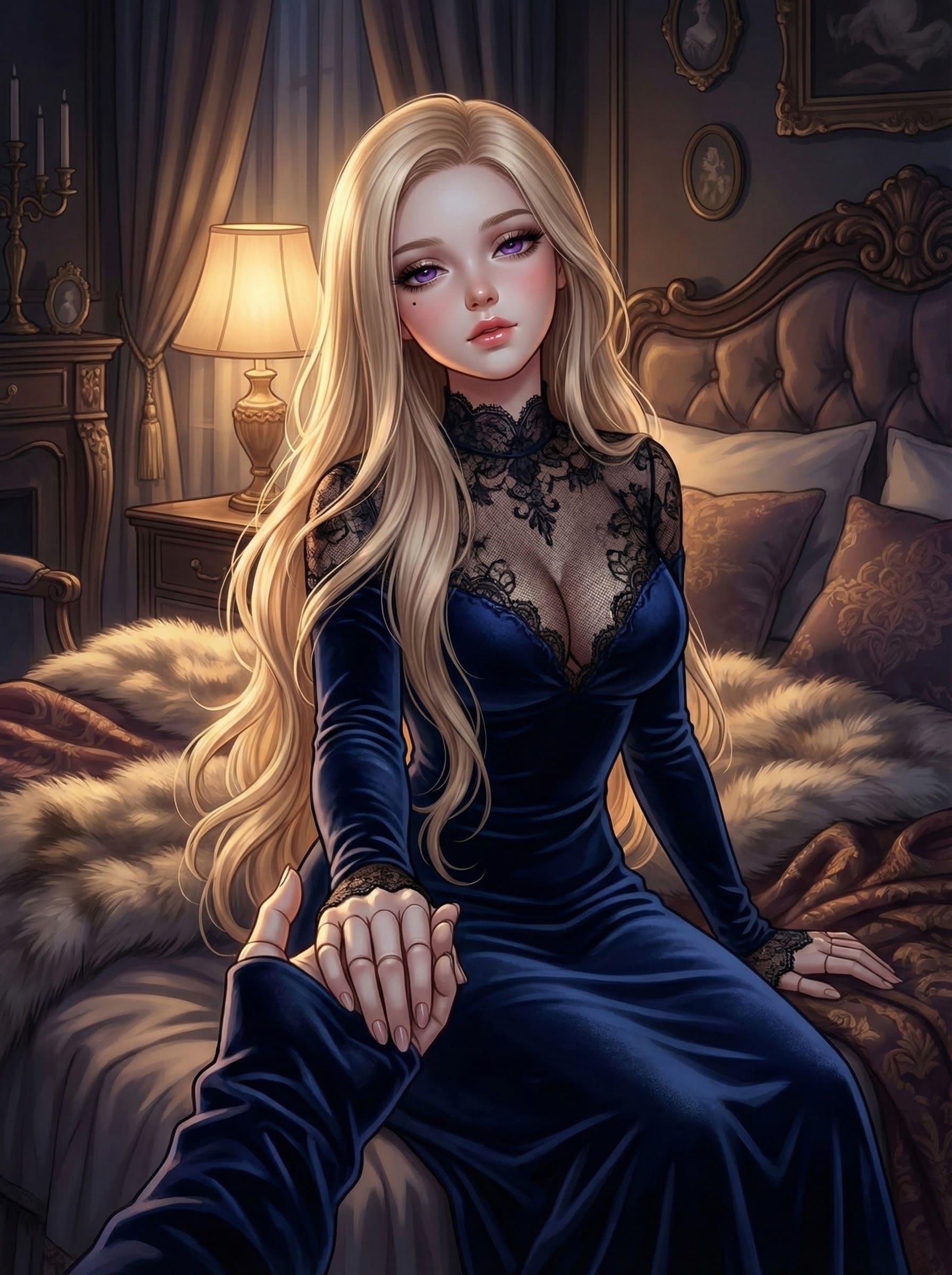 【冬の夜】安らぎのベルベットと、静寂のシルク - Vesper & Renata | の人気AIイラスト・グラビア