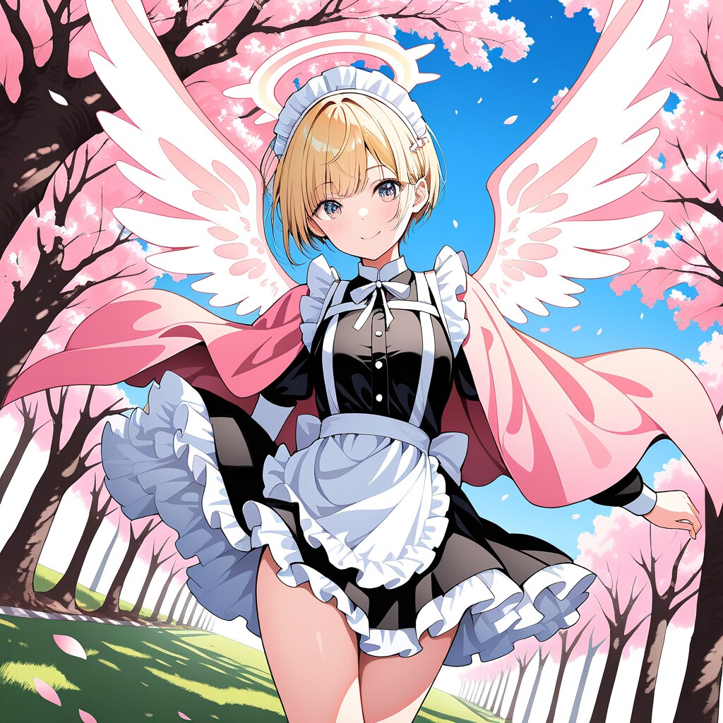 春メイド天使娘