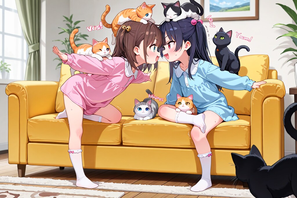 【対決】猫バランスゲーム！