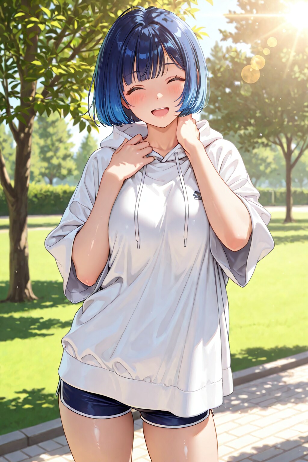 白パーカー風ポンチョのWAVEちゃん