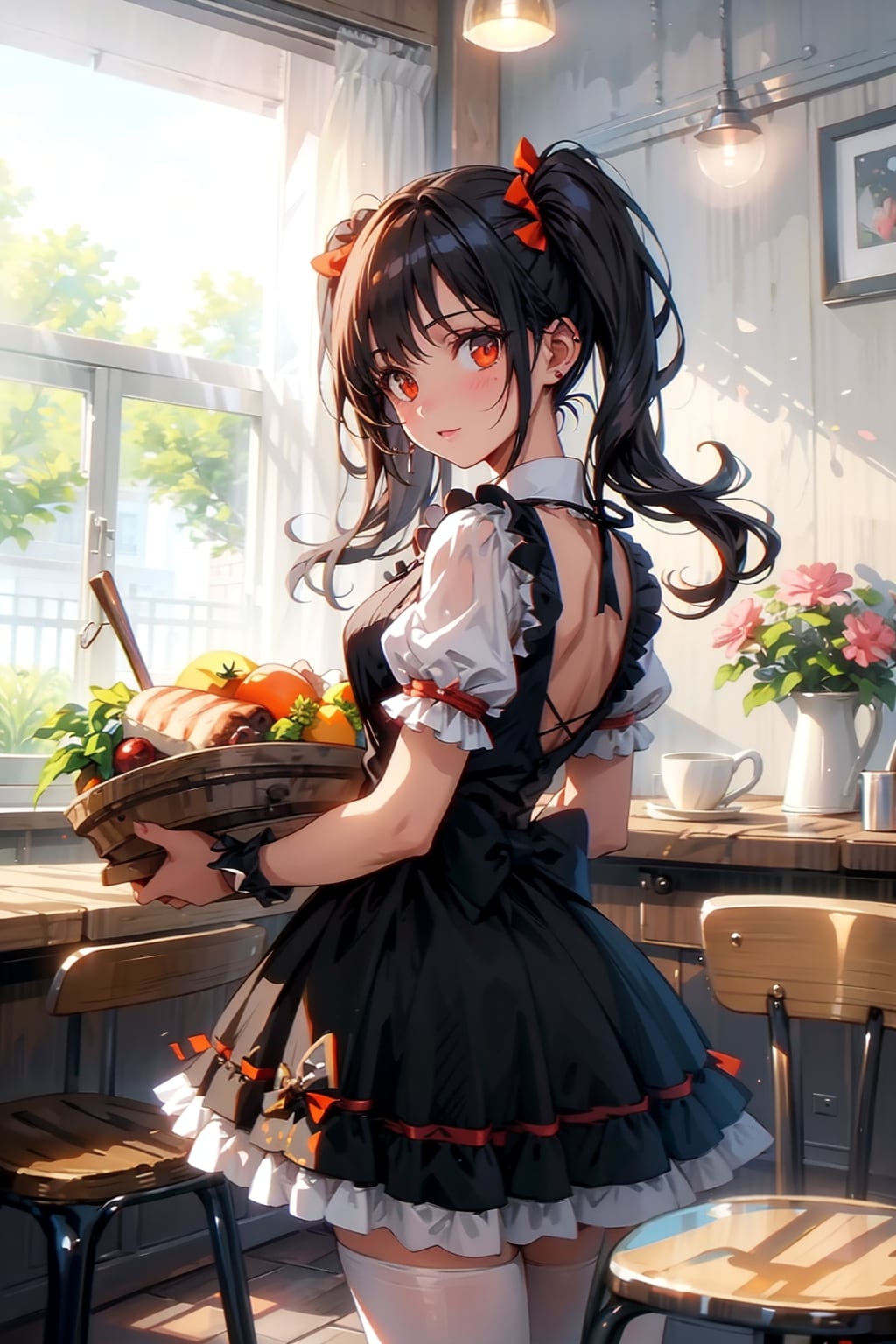 何か食べてく?　わよね。