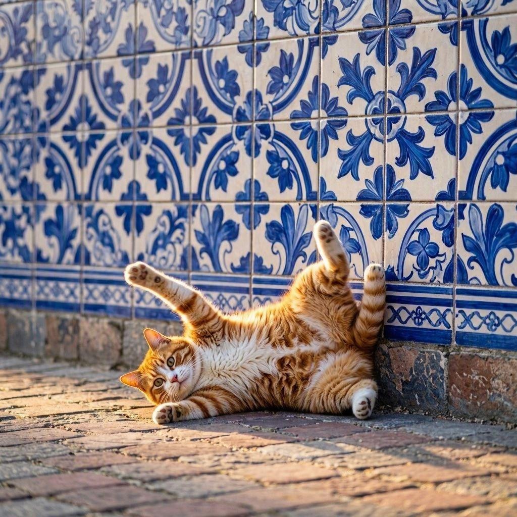 アズレージョの猫