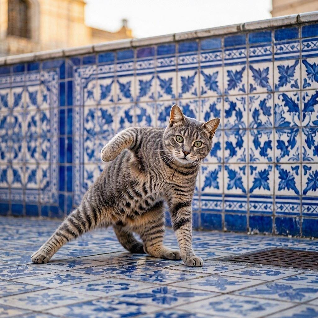 アズレージョの猫