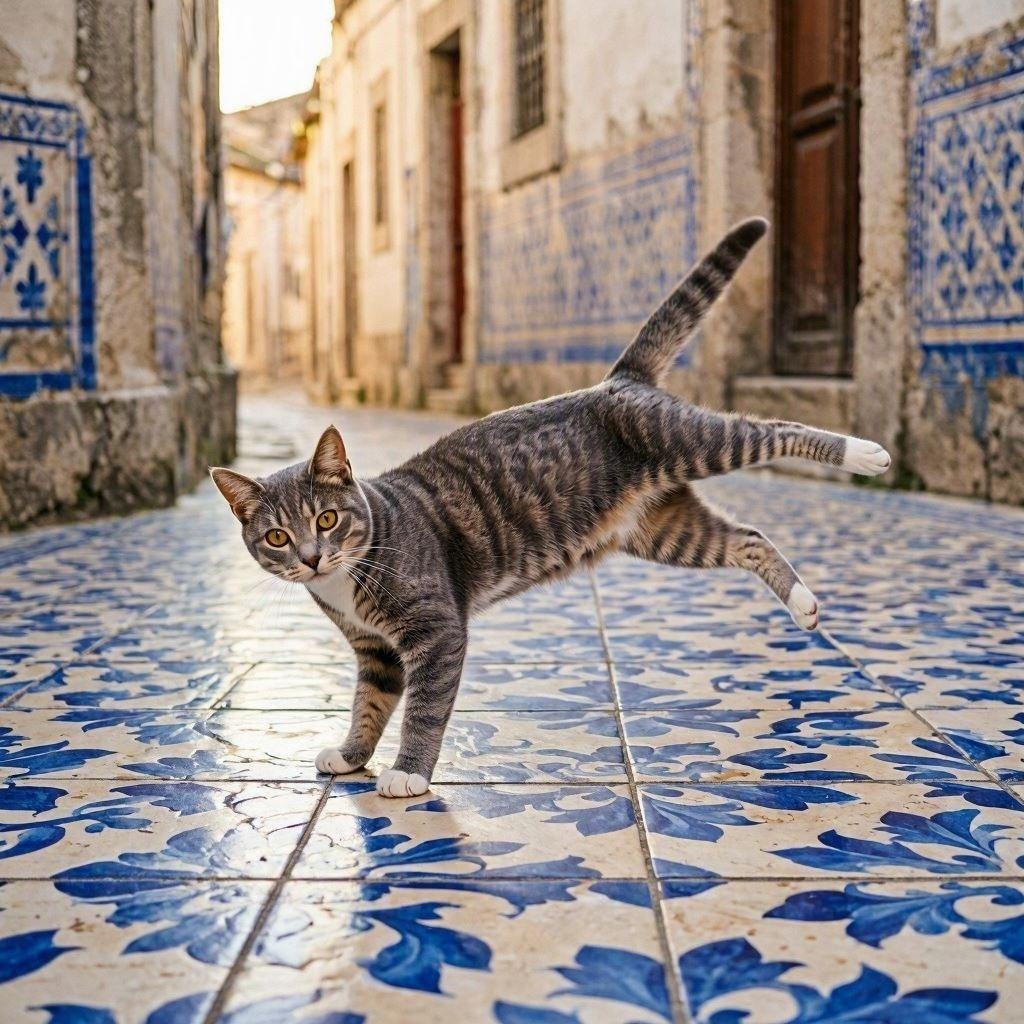 アズレージョの猫