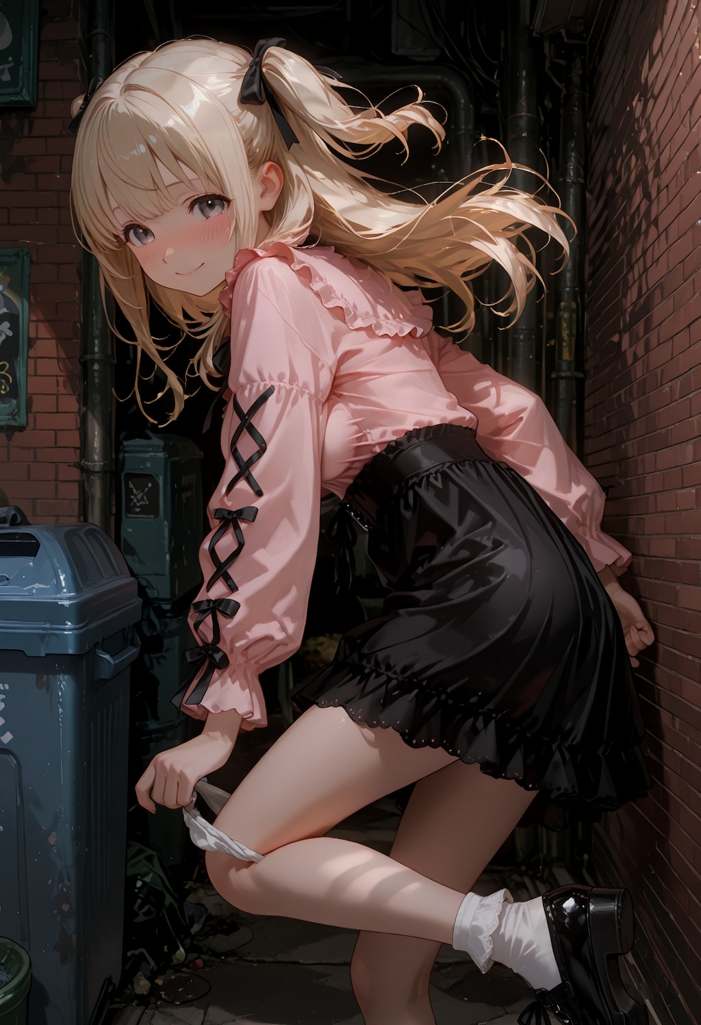 地雷系彼女に今履いてるのを見せてとお願いしてみた