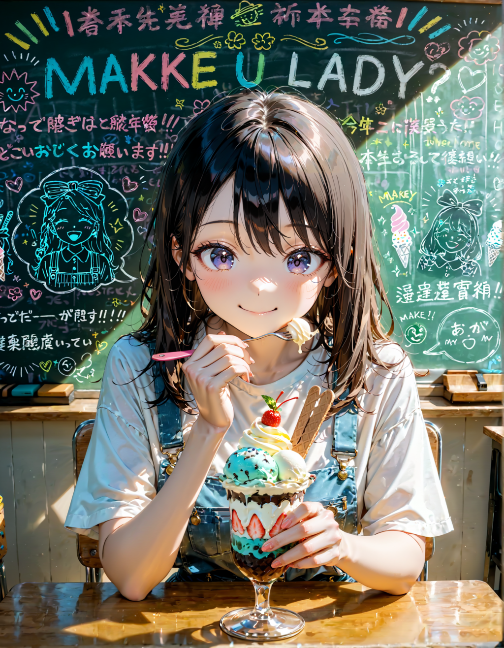 今日はアイスクリームの日。黒板の日。メイクの日　その２