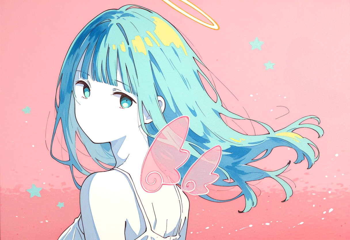 こっちを向いて天使 | の人気AIイラスト・グラビア