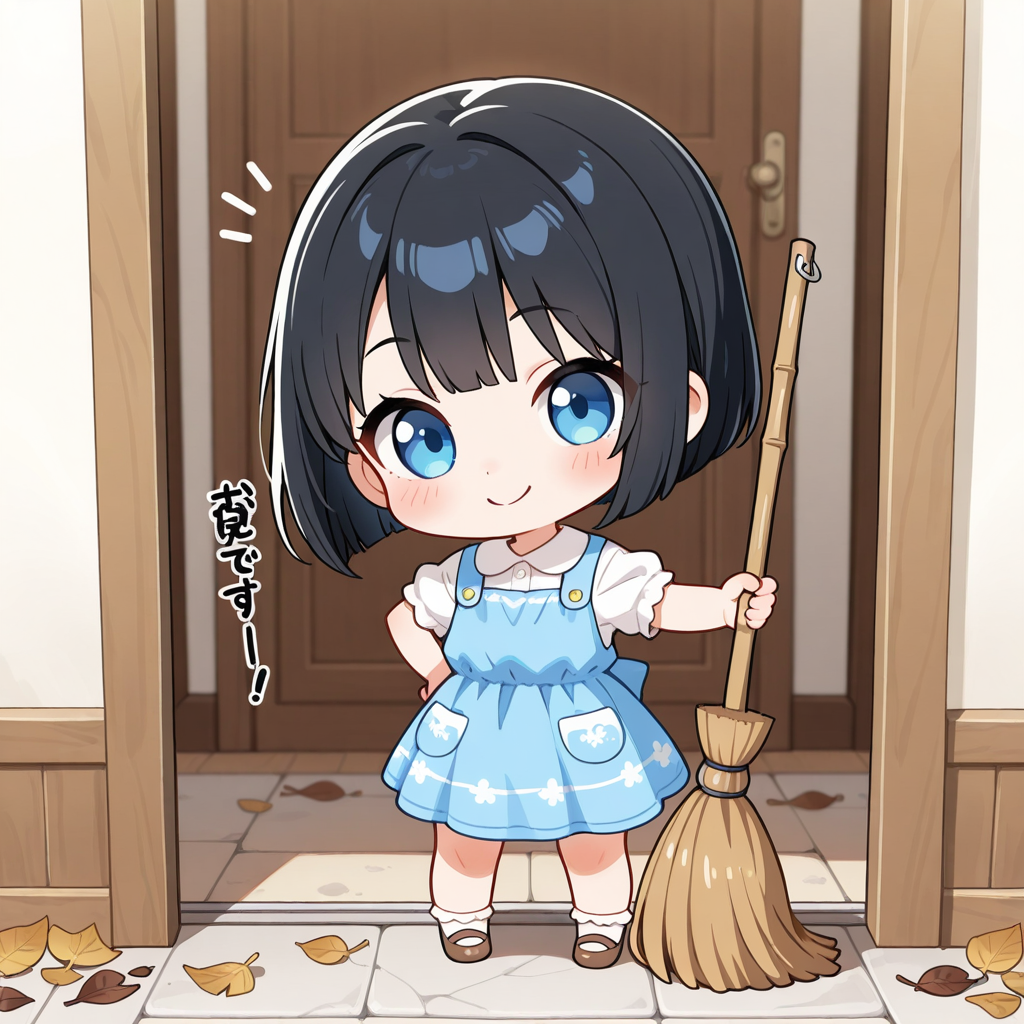 おうちのおてつだい。（今日はお掃除の日）