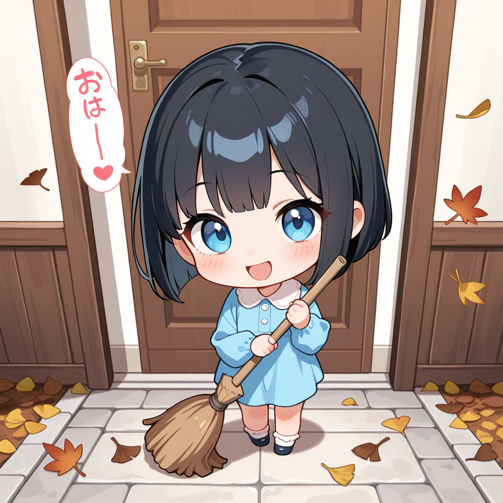 おうちのおてつだい。（今日はお掃除の日）