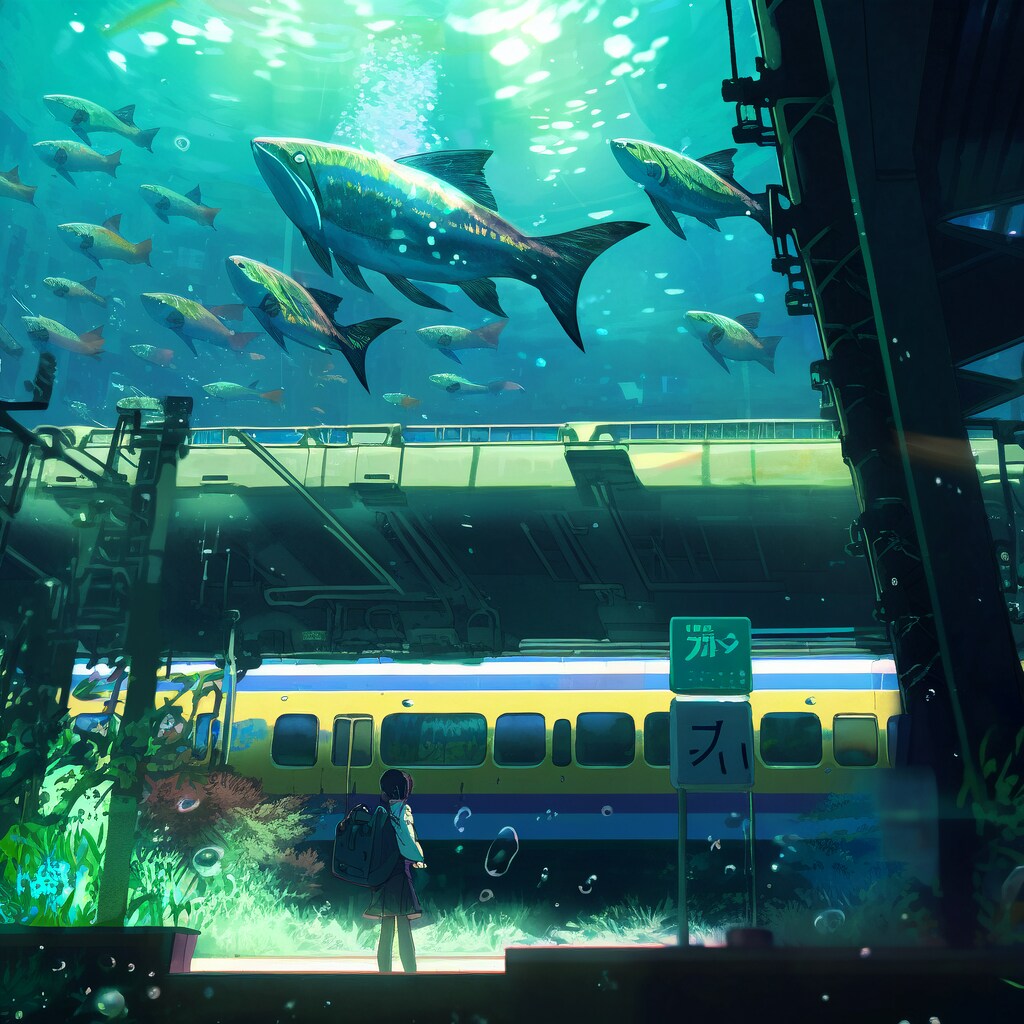 水中都市の列車