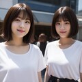 美女2人とデート 7枚目