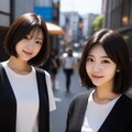 美女2人とデート 6枚目