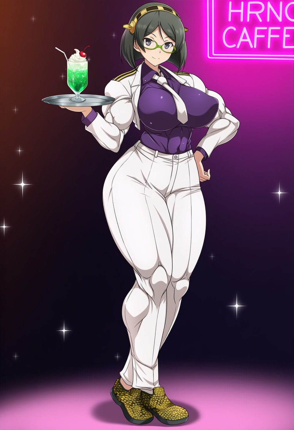 例のスーツコスプレ戦艦人妻とさくらんぼ