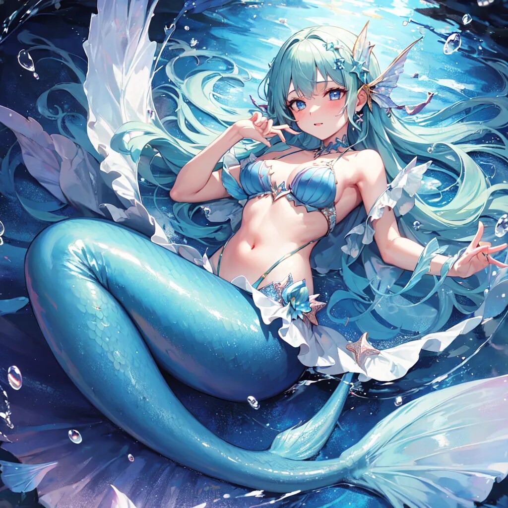 とても青い人魚