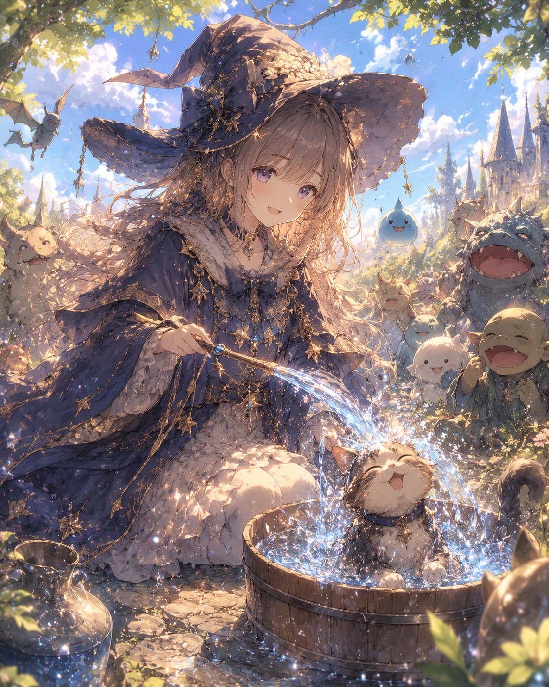 涼む魔法少女 #2 | の人気AIイラスト・グラビア
