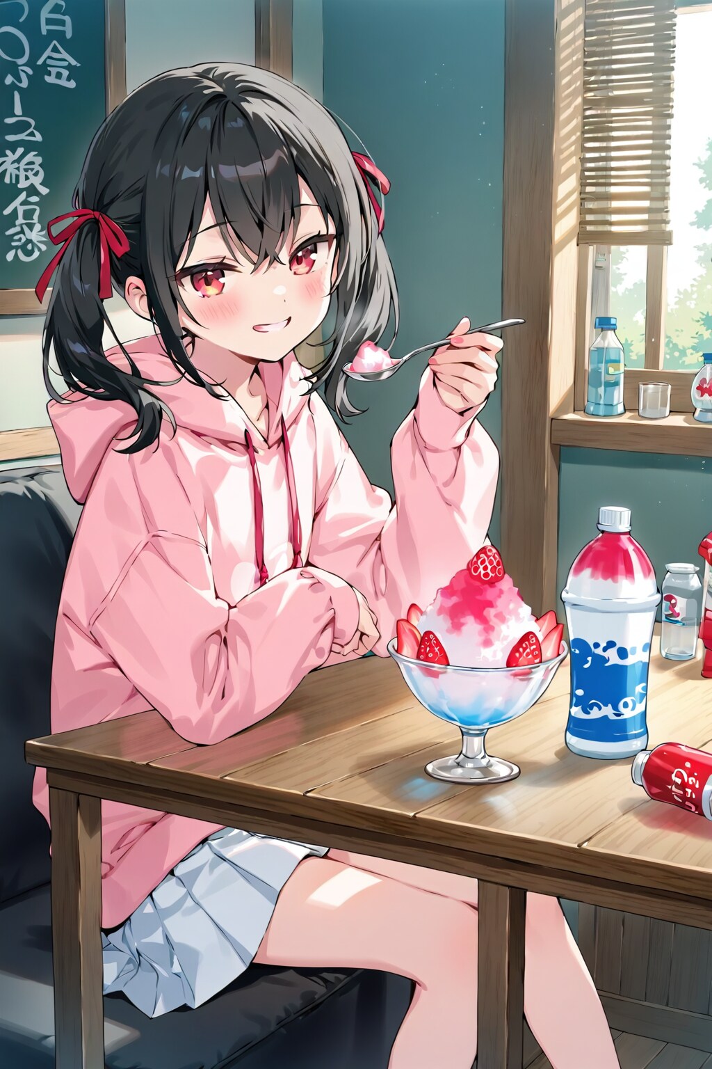 イチゴかき氷とクリム