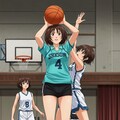 女バスのジャンプシュート352 5枚目