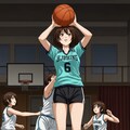 女バスのジャンプシュート352 3枚目