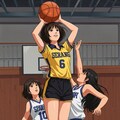 女バスのジャンプシュート352 6枚目