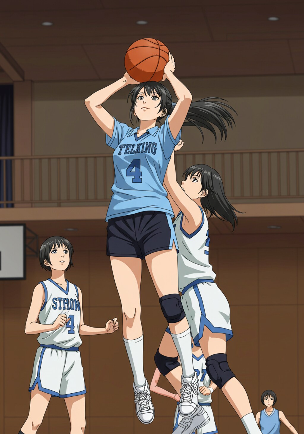 女バスのジャンプシュート352