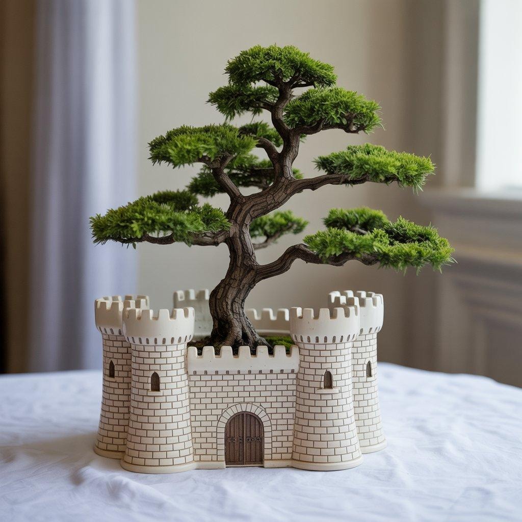 お城っぽい盆栽