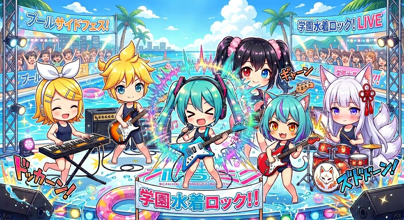 真夏のスク水ロックフェスティバル！