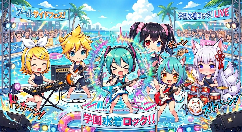 真夏のスク水ロックフェスティバル！