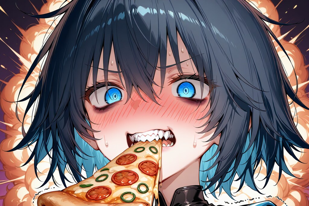 兄ちゃん・・・これピザじゃなくてピザの絵が描いてあるペナントだよ！