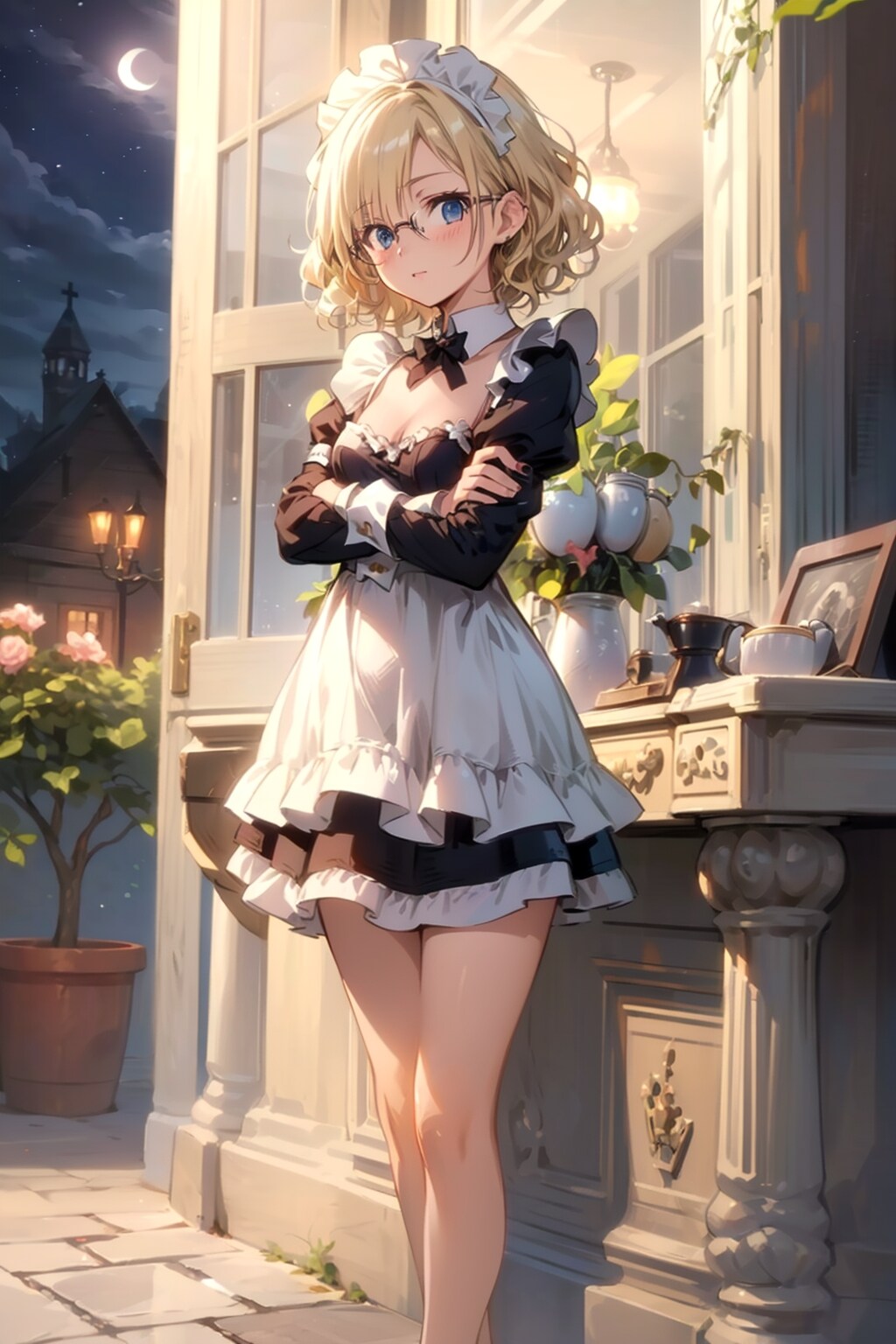 メイドの眼鏡っ娘