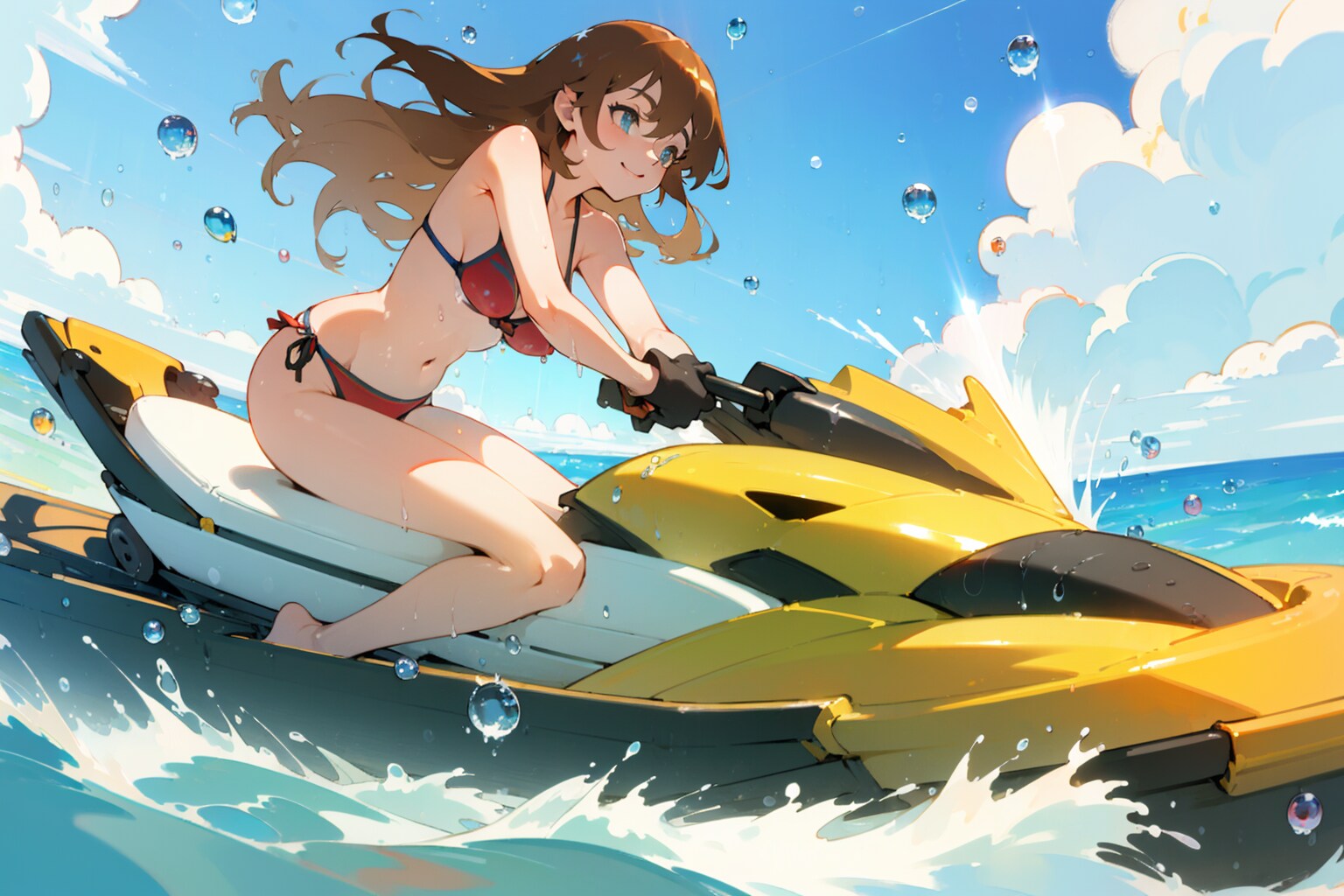 水上バイクビキニお姉さん
