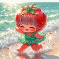 トマトちゃんの緑水着 5枚目