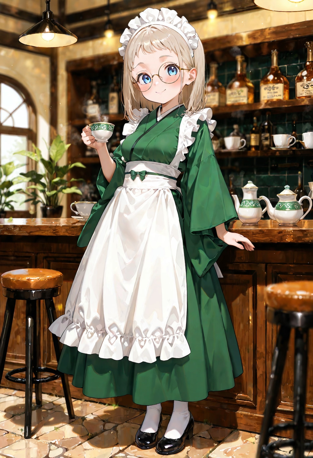 和メイドの女の子