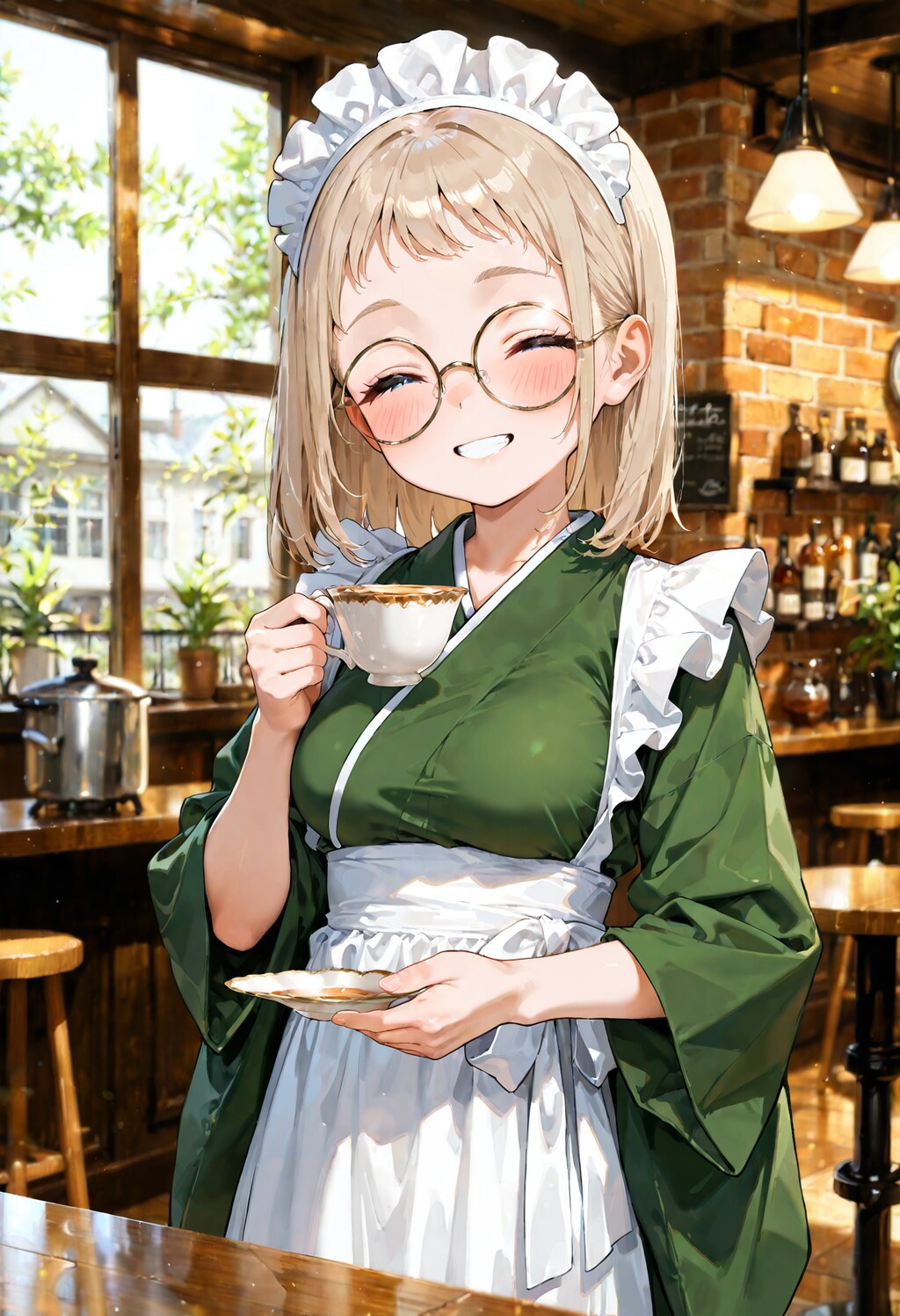 和メイドの女の子