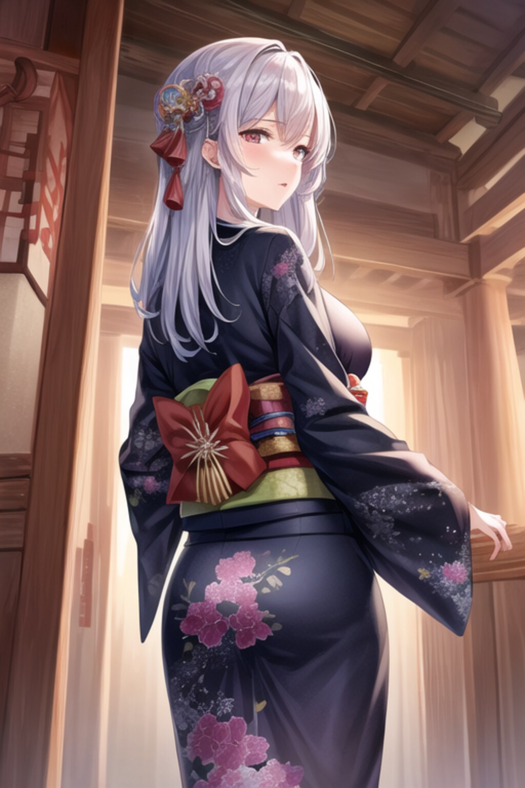 お尻(着物)