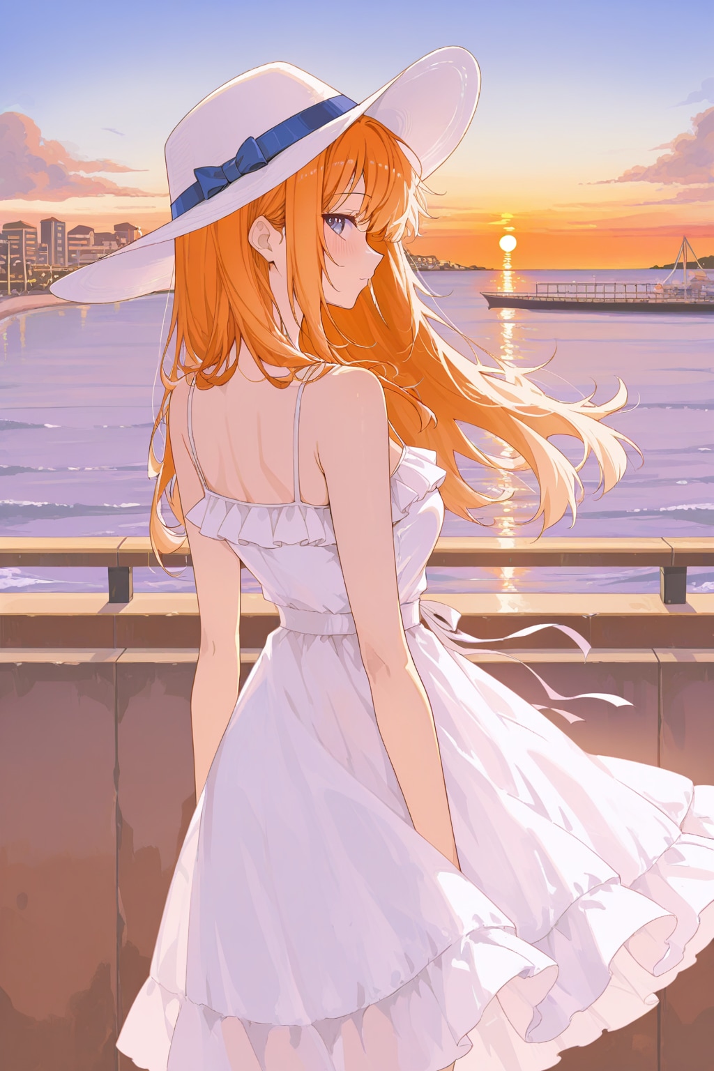 【企画：夕暮れ・APRICOT】夕焼けと港公園の女の子②