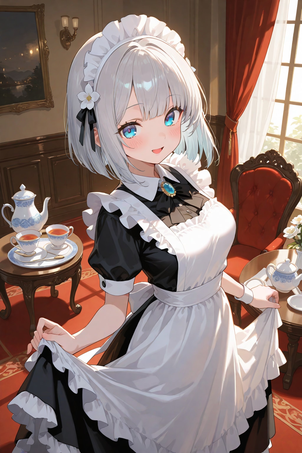 銀のメイド姫 | の人気AIイラスト・グラビア