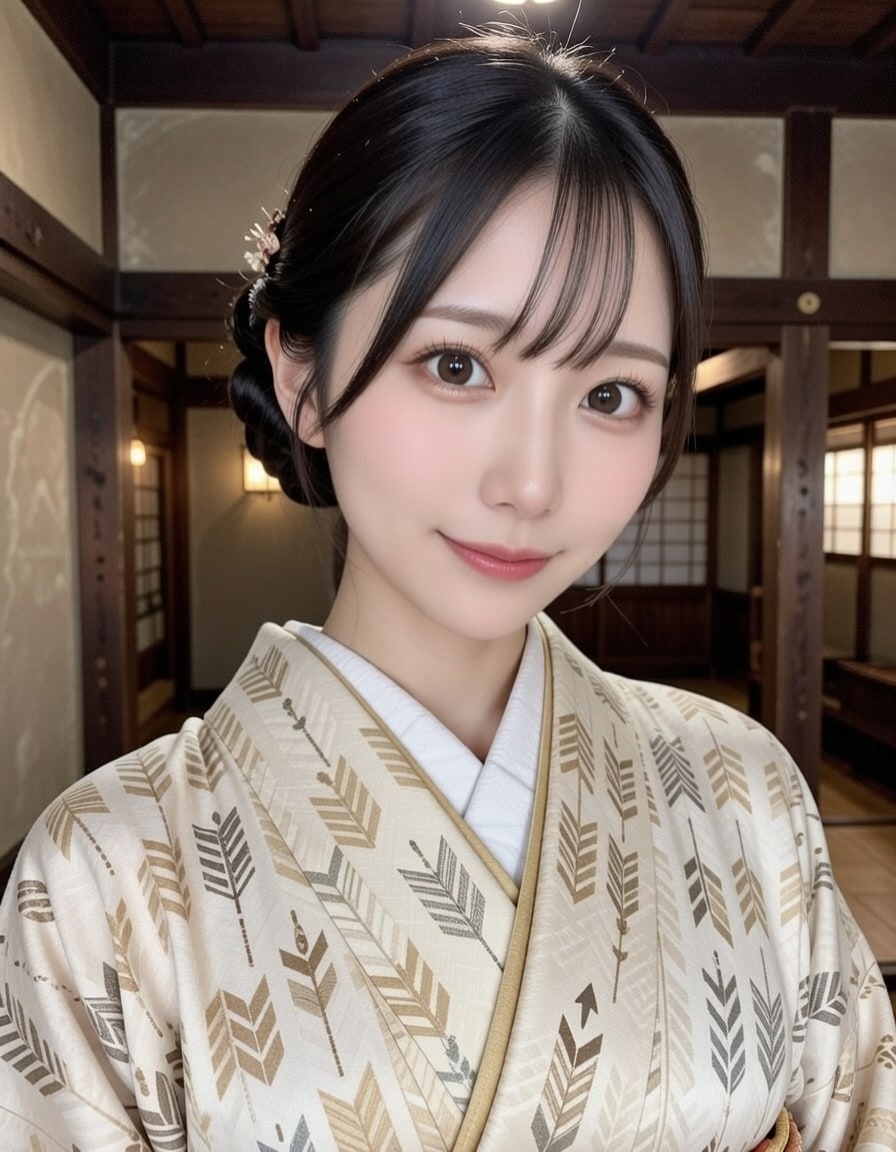 大正ロマン風の着物姿