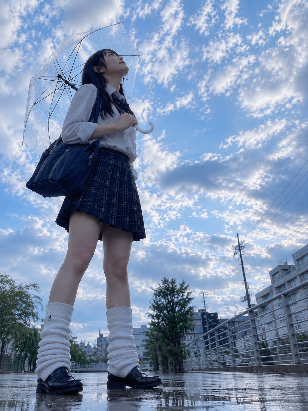 雨上がったね