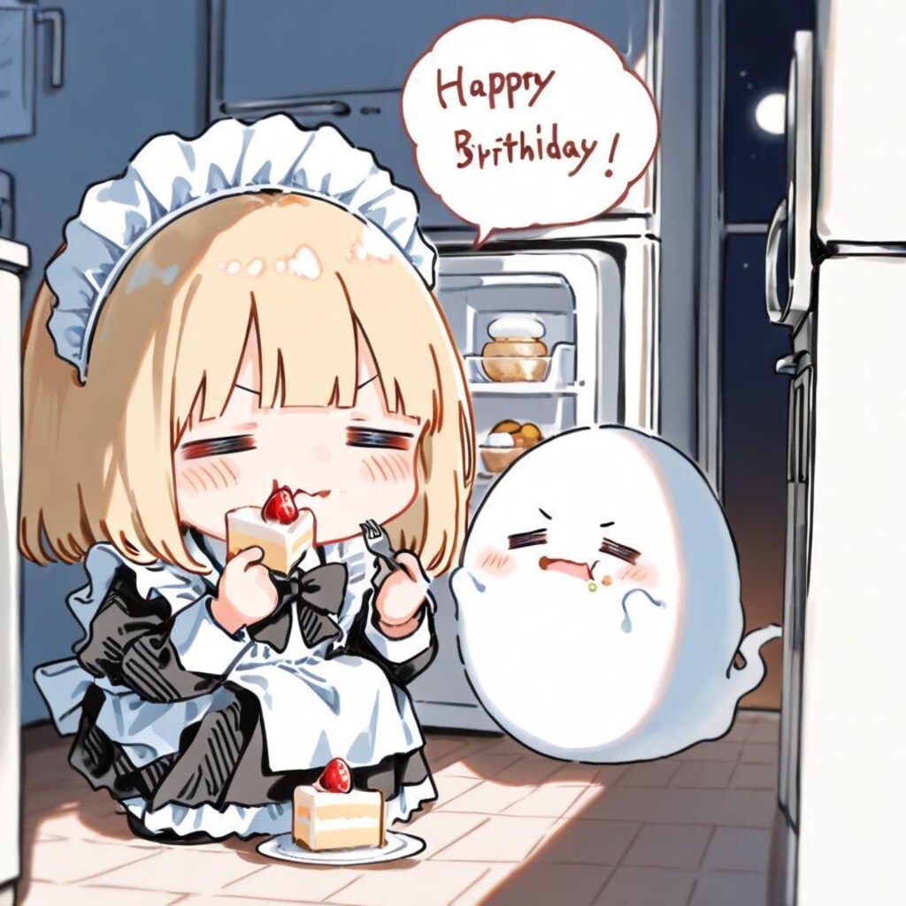 ( -ω-)深夜のハイカロリー摂取…✨✨